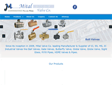 Tablet Screenshot of mitalvalve.com